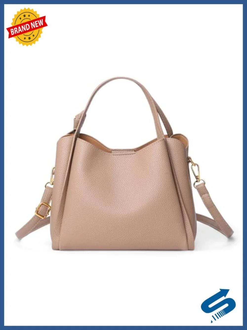 Women's PU Leather Tote Satchel Crossbody Purse with Handles